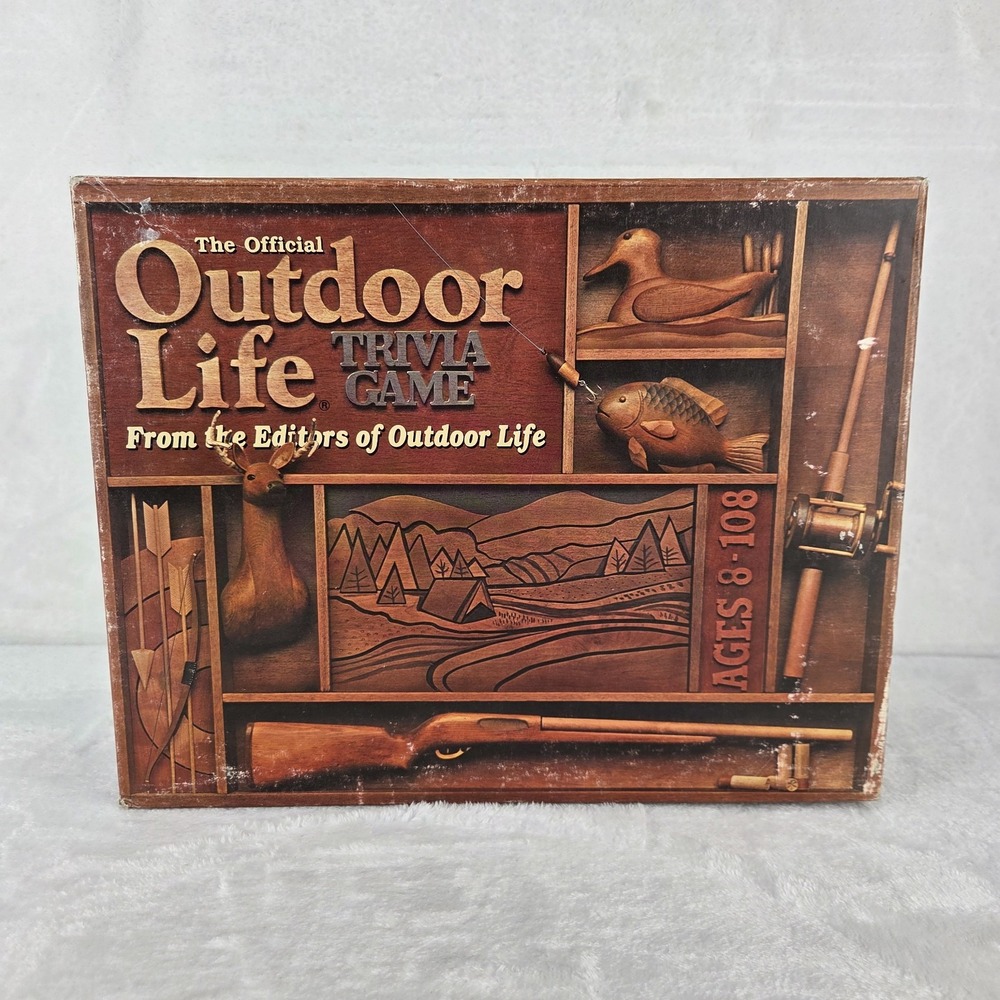 Vintage 1985 Outdoor Life Trivia Game Orange Alps 6225 Complete Hunting Fishing